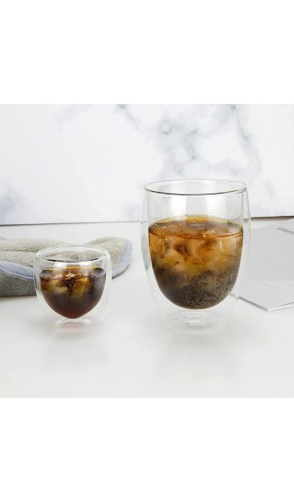 Latte Macchiato Gläser- 350ml Set of 4 Thermogläser Doppelwandig Transparent Kaffee glas für Tee Latte Cappuccino Bier Eis Milchtee - B08YR5LTY3H