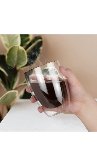 Latte Macchiato Gläser- 350ml Set of 4 Thermogläser Doppelwandig Transparent Kaffee glas für Tee Latte Cappuccino Bier Eis Milchtee - B08YR5LTY3H