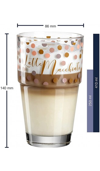 LEONARDO HOME Becher SOLO 410 ml 'Latte Macchiato' rose braun 043469 Glas - B08TMBPKP9D
