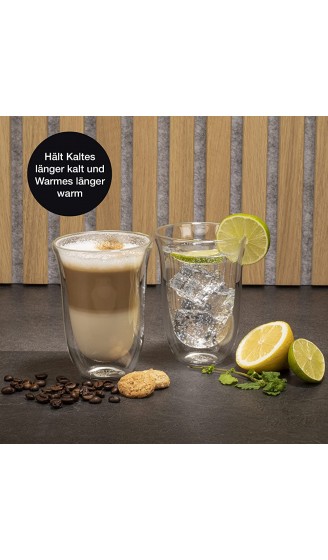 Moritz & Moritz Napoli 2 x 300 ml Latte Macchiato Gläser Doppelwandig – Doppelwandige Gläser für Kaffee Tee oder Dessert Spülmaschinengeeignet - B07FN24VBRL