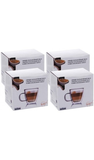 ORION GROUP Thermogläser | 180 ML | 4 Stück Set | Kaffeegläser Teeglas Kaffeeglas Doppelwandiges Doppelwandige Gläser Thermoglas | Für Kaffee Latte Cappuccino Tee - B082WGQK4B8