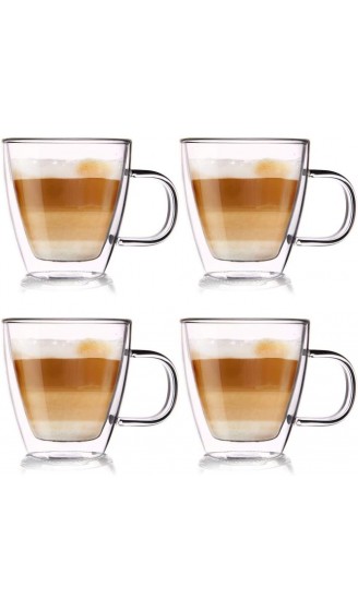 ORION GROUP Thermogläser | 180 ML | 4 Stück Set | Kaffeegläser Teeglas Kaffeeglas Doppelwandiges Doppelwandige Gläser Thermoglas | Für Kaffee Latte Cappuccino Tee - B082WGQK4BG