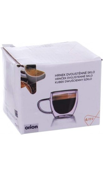 ORION Teeglas Kaffeeglas Doppelwandiges Doppelwandige Gläser Thermoglas für KAFFEE Espresso Cappuccino Tee 110 ml - B07S4855WSG