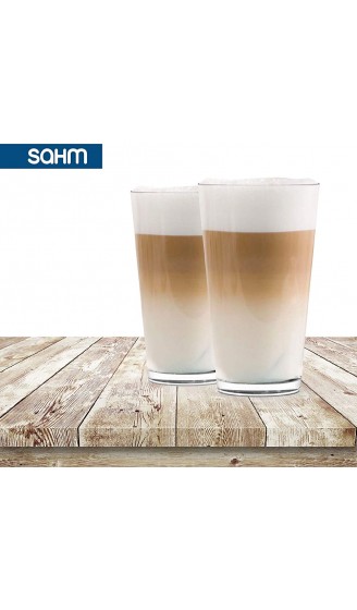 SAHM Latte Macchiato Gläser Set 6 STK | 0,30 l Trinkgläser Set | Ideal auch als Wassergläser Set | Klassische Kaffee Latte Gläser - B08YNW6M1GP