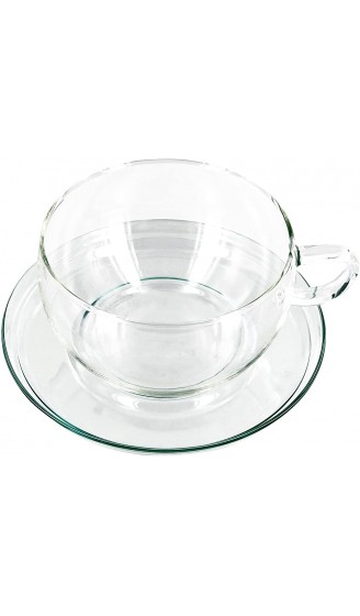 Trendglas Jena Jumbo Teetasse aus Borosilikatglas mit Glasunterteller 0,4 Liter - B002Q6LDJ8P