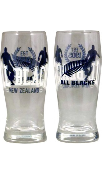 All Blacks Bierglas offizielle Kollektion Rugby 2 Stück - B015YIAG2Y2