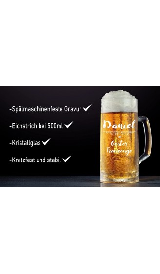 Beschdstoff Bierglas mit Gravur für Trauzeuge- Bierglas 0,5 Liter personalisiert mit Name Geschenk für Hochzeit - B07WZQ4CPKC