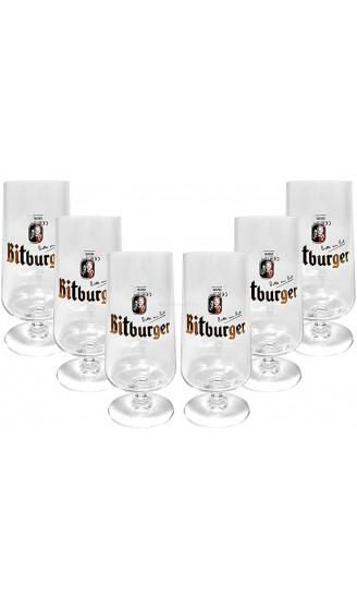 Bitburger Kelch Tulpen Glas Gläser-Set 6x Biertulpen 0,3l geeicht - B0772WL1ZJO