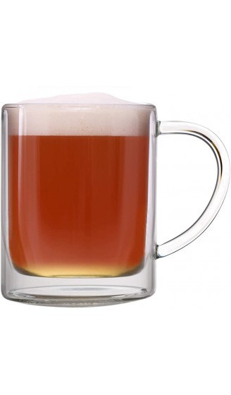 Feelino 2X 600ml doppelwandige Bierkrüge Biergläser Doppelwandgläser Teegläser Kaffeegläser Thermogläser hält kaltes länger kalt Weizenmaxx - B08FMV6BV2H