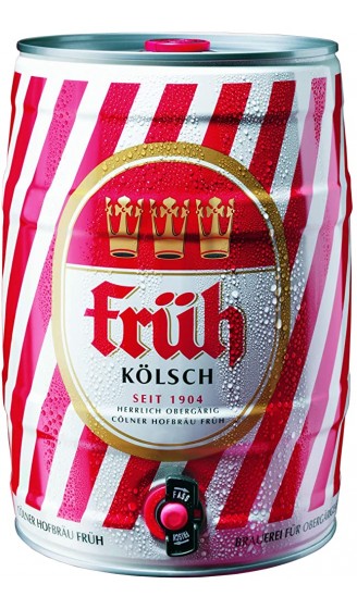 Früh Kölsch Party Set mit 2 Dosen Kölsch 5l 4,8% +Kranz + 12 Gläser 0,2l - B07NT2C7KB8