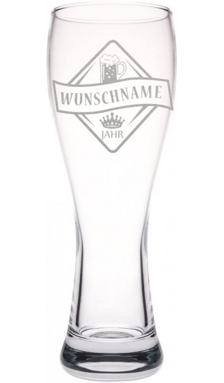 Leonardo Weizenglas mit Gravur Bierkenner 2.0 Personalisiert mit Namen & Geburtsjahr Geschenk für Papa auch als Vatertagsgeschenk 0,5l Bierglas Weizenbierglas als Geburtstagsgeschenk für Männer - B07CR6CK359