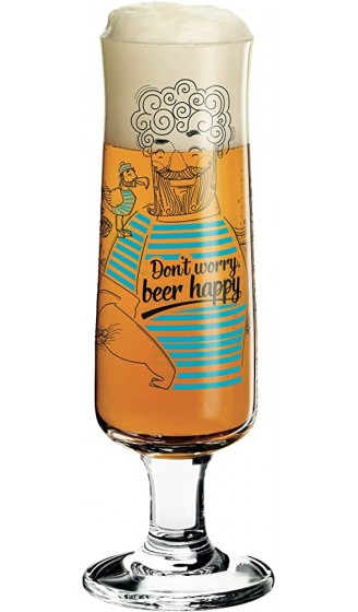 RITZENHOFF Beer Bierglas von Natalia Yablunovska aus Kristallglas 300 ml mit fünf Bierdeckeln Mehrfarbig - B07NZ15C98O