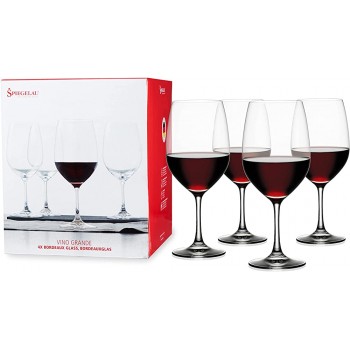 Spiegelau & Nachtmann 4-teiliges Bordeauxglas Set Kristallglas 620 ml Vino Grande 4510277 - B012FZ4904L