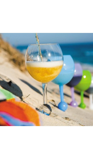 The Beach Glass – schwimmender Mehrweg Plastikbecher & Trinkbecher – hochwertiges Acryl Trinkglas als Weinglas Cocktailglas & Bierglas – Partybecher für Pool Strand & Camping – 350 ml - B00PFV90SWH
