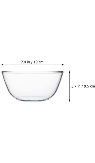 Cabilock Glassalatschüsseln Mischen Und Servierschale Dekorative Dessertschüssel Glas Für Fruchtsalat Pasta Dessert Mischen Servierbehälter - B09VXD8ZJWX