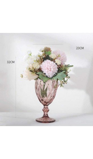 Creative Wine Glass Transparent Glass Ornament Decoration Decorative Color : Pink - B09TY5TZLB3