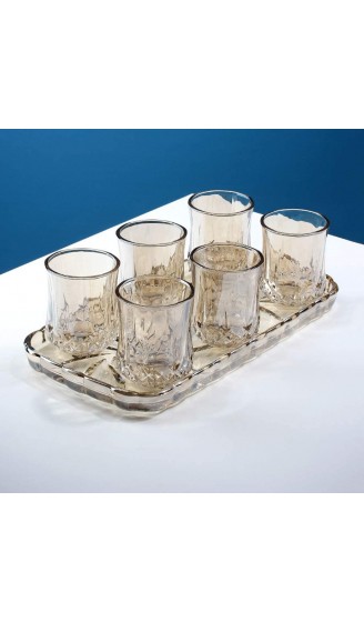 FMONH Tasse im chinesischen Stil Wasserkocher goldenes Wassertassen-Tablett Diamantblumen-Kristallglas-Wassertasse Weinglas Kräutertee-Wassertasse - B09VPKRH3L6