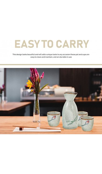 Keramik Sake Set Japanischen Stil: Heiße Saki- Getränke Flasche Willen Topf Vintage Teetasse Weingläser Keramik Trinken Teeware für Home Bar Stil 2 - B09NY7ZBZ5O