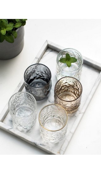 Mrwzq Water Bottles Saft-Getränke-Ware Glasschalen Frühstück Milkschale Gold Inlay Mundwasser Cup Capacity : 280ml Color : Buy 1 pc A - B09PH9F6TMA