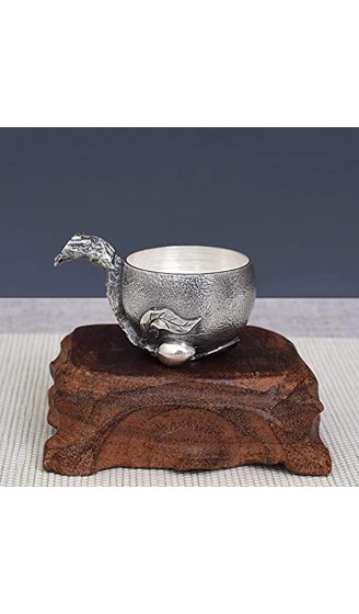 Sterling Silver Embossed Wine Glass White Wine Glass Handmade Peach Silver Cup Sterling Silver Tea Cup - B09LVM55Q4Q