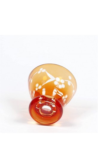TTRS Store 2 Pieces edo kiriko orange Overlay gläser Wake Glass Cup handgeschnitten 80 ml schuss Wein Glas fit for Restaurant Capacity : 51-100ml Color : Orange - B09NTV6TL8G
