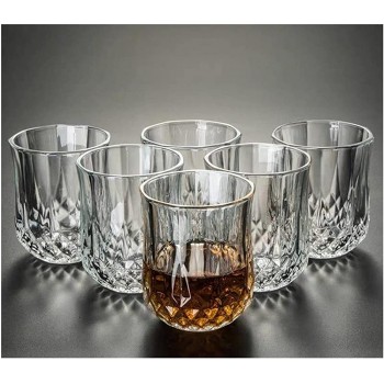 Whiskey Glass Coffee Cup Champagne Glass Gift 6Pcs Set Handmade Wine Glass European Crystal Water Beer Whiskey Mug Spirit White Wine Cups for Bar Party Gifts Wine Glass Color : F D - B09V32H5THO