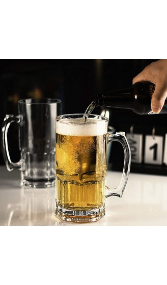 1035 ml Bierkrüge,Schwere Große Biergläser mit Griff,Klassische Bierkruggläser,Stil Extra Großer Glasbierkrug Superkrug - B09G9KM1HYR
