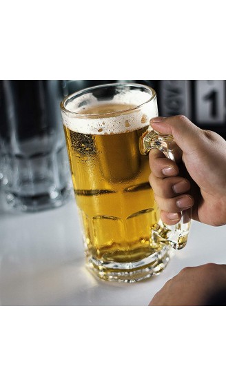 1035 ml Bierkrüge,Schwere Große Biergläser mit Griff,Klassische Bierkruggläser,Stil Extra Großer Glasbierkrug Superkrug - B09G9KM1HYC