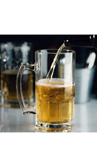 1035 ml Bierkrüge,Schwere Große Biergläser mit Griff,Klassische Bierkruggläser,Stil Extra Großer Glasbierkrug Superkrug - B09G9KM1HYJ