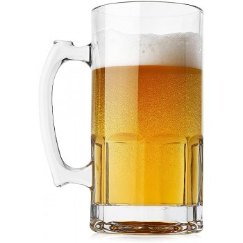 1035 ml Bierkrüge,Schwere Große Biergläser mit Griff,Klassische Bierkruggläser,Stil Extra Großer Glasbierkrug Superkrug - B09G9KM1HYK