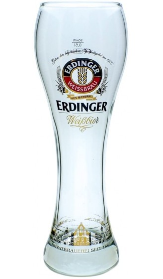 Erdinger Weissbier Glas "Exklusiv" 0,5L Aktuelle Version mit München Silouhette - B00JOEEFG8V