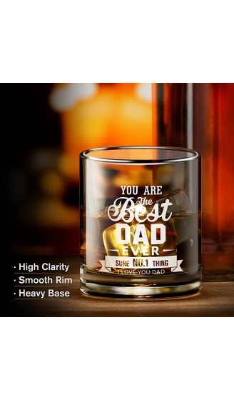 Geschenke für Papa Whiskyglas personalisiertes Whisky-Tumbler-Geschenk für Vatertag Geburtstag Jubiläum für Männer Papa Ehemann Opa bester Papa aller Zeiten Whiskyglas mit 4 Grußkarten 10 Oz - B08ZS6T6ZTF