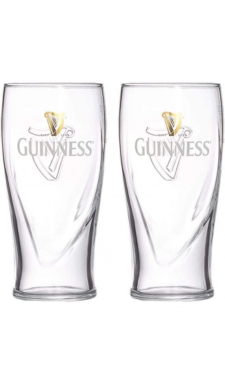 Guinness Bierglas offizielles Merchandise-Produkt mit Prägung 2 Stück - B07N7MGX9TQ