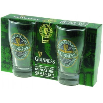 Guinness Green Collection Set aus Zwei Mini Pint Gläsern mit Logo und „St. James' Gate“-Aufdruck - B01BKNWXIMH