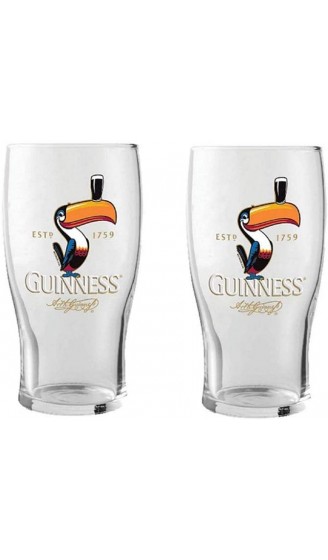 Guinness Toucan Pint-Gläser 2 Stück - B08V3VZML56