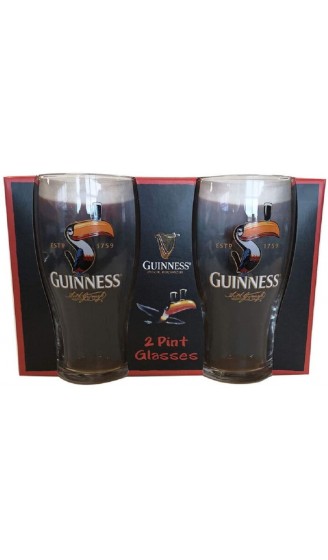 Guinness Toucan Pint-Gläser 2 Stück - B08V3VZML56