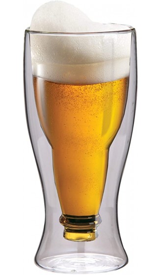 maxxo Doppelwandige Gläser Bier Set 4X 350 ml Thermogläser mit Schwebe-Effekt Biergläser Trinkgläser Bierglas - B07DDHPP8ZI