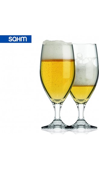 SAHM Biergläser 0,3 Liter 6 STK | Vienna Pokal Biertulpe | Biergläser Set | Spülmaschinengeeignet | Ideale Pilsgläser oder Craft Beer Gläser - B09HQ3MJ9LP