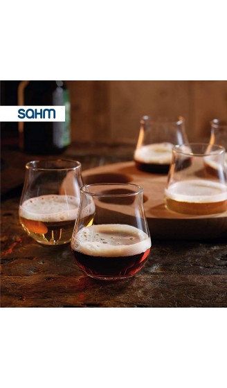 SAHM Biergläser Set 6 STK. | 140ml Bier Sensorik Becher | Spülmaschinengeeignete Bier Gläser | Ideales Gourmet Bier Geschenk für Beer Tasting - B08NKCXRYW7