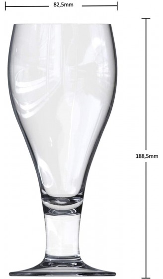 Vicrila Bierglas 400 ml 6 Stück Hartglas für Mikrowelle und Spülmaschine geeignet - B08WRYX9YKY