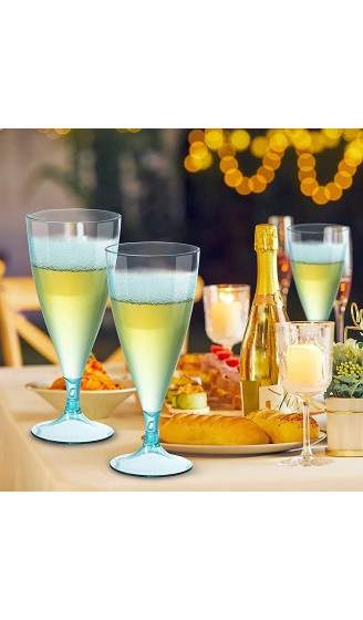 Becher Set Weinglas und Rotweingläser Sektgläser aus Plastik 5 Stück Champagnerglas Transparent und Wiederverwendbar Geeignet für Partys Hochzeiten - B09NLYR68MN
