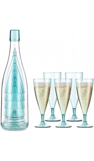 Becher Set Weinglas und Rotweingläser Sektgläser aus Plastik 5 Stück Champagnerglas Transparent und Wiederverwendbar Geeignet für Partys Hochzeiten - B09NLYR68MN