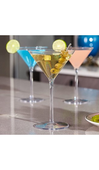 MICHLEY Unzerbrechliche Cocktailgläser Tritan-Kunststoff Cocktail-Glas mit Stiel Martini Margarita Mojito 260ml 2er Set - B08FJ1J2T22