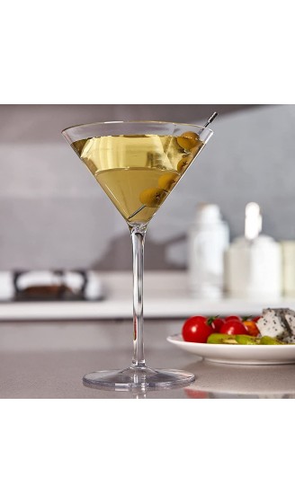 MICHLEY Unzerbrechliche Cocktailgläser Tritan-Kunststoff Cocktail-Glas mit Stiel Martini Margarita Mojito 260ml 2er Set - B08FJ1J2T21