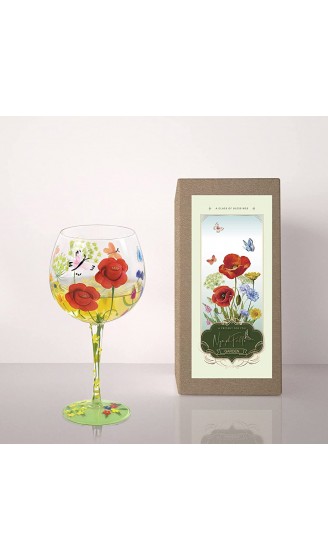 NymphFable Blumen Gin Gläser Handbemalt Garten Ballongläser Weinglas Bunte 20oz Personalisierte Geschenk - B09J81JF2BE