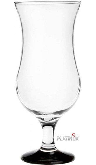 Platinux Cocktailgläser 400ml max. 470ml aus Glas Set 6-Teilig Longdrinkgläser Partygläser Milkshake Glas Groß Schwarz - B084TTY78MK