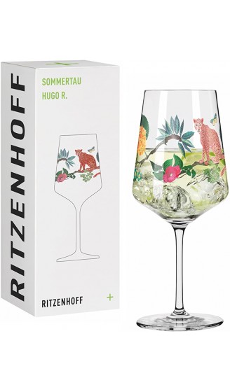 RITZENHOFF SOMMERTAU Aperitifglas #9 von Ella Tjader aus Kristallglas 544 ml spülmaschinengeeignet in Geschenkverpackung - B09WRGRLGKT