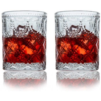 SkySnow® Whisky Gläser 2er Set Whiskey Gläser Glasbecher für Wein Cocktails Oder Saft Perfekte Einzigartige Bechergläser für Rum Baileys Vodka Gin Mixer - B08MTZP3KDM