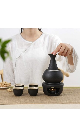 LYYF Traditionelles Porzellan-Japanisches Keramik-Heiß-Saki-Getränk-Set-Kit 7-Piece umfassen 1 Herd 1 Wärmeschale 1 willen Flasche 4 Tasse Geeignet für Geschäftsgeschenke 2118 Color : F - B08T7HJ4X71