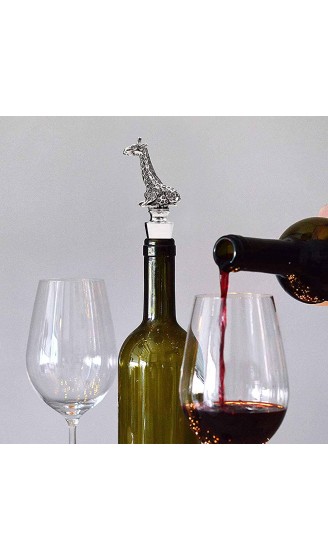 LYWUU Weinflaschenverschluss Champagner Cava Prosecco Sparkling Getränkekorken lustiges Geschenk-Set Giraffe - B08Y8DVWR4W